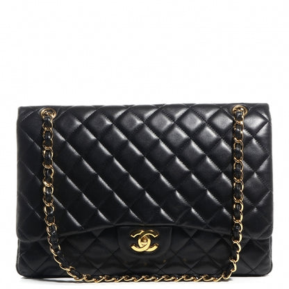 Chanel Lambskin Maxi Single Flap Black 1 of 8