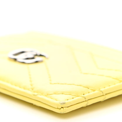 Gucci Calfskin Matelasse GG Marmont Card Holder Banana 8 of 10