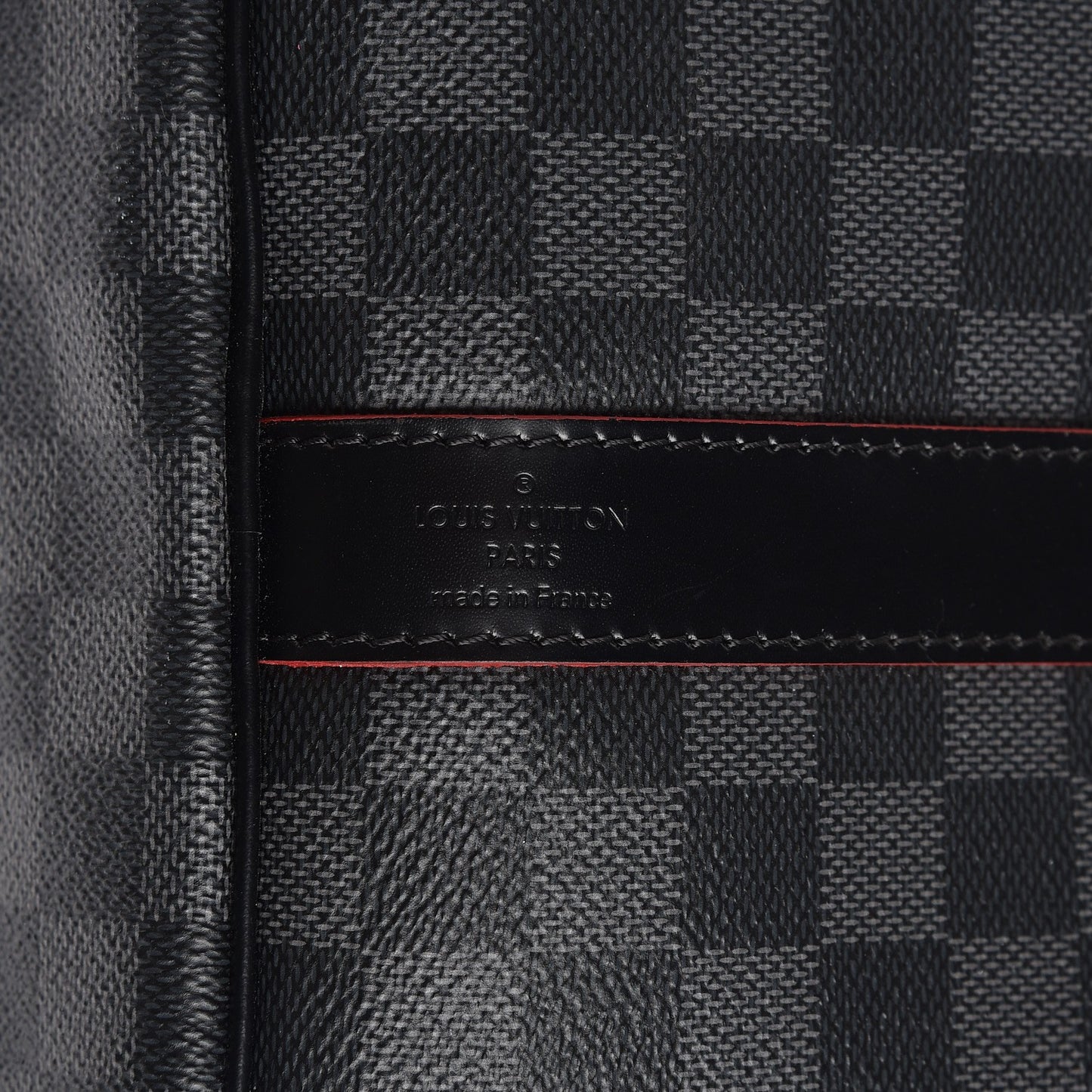 Damier Graphite Stripe Keepall Bandouliere 55 Rouge