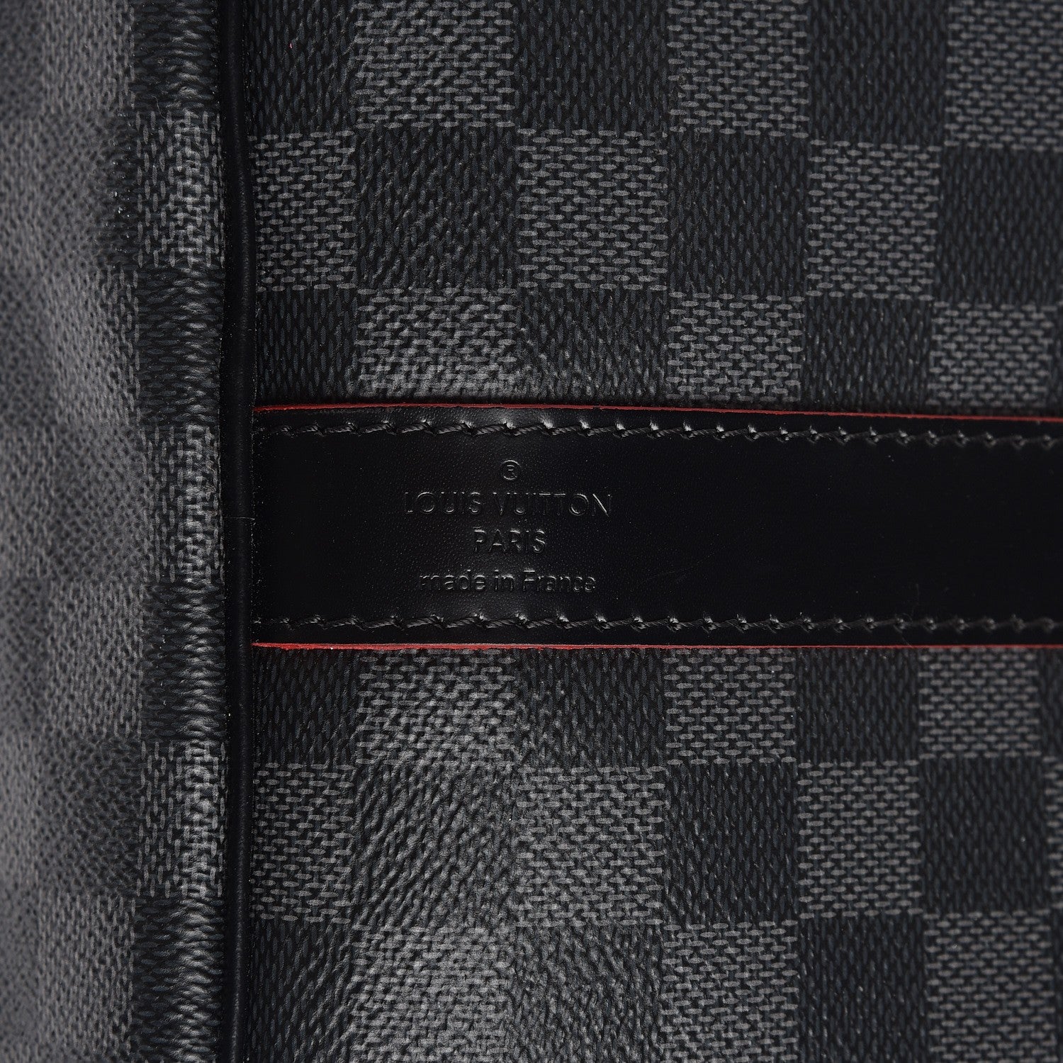Louis Vuitton Damier Graphite Stripe Keepall Bandouliere 55 Rouge 8 of 10