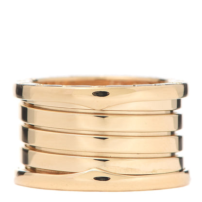 Bulgari 18K Yellow Gold B.Zero1 Five-Band Anniversary Ring 54 6.75 1 of 8