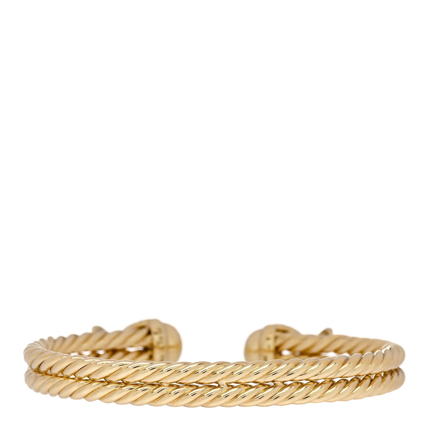 18K Yellow Gold Diamond X Double Cable Bracelet