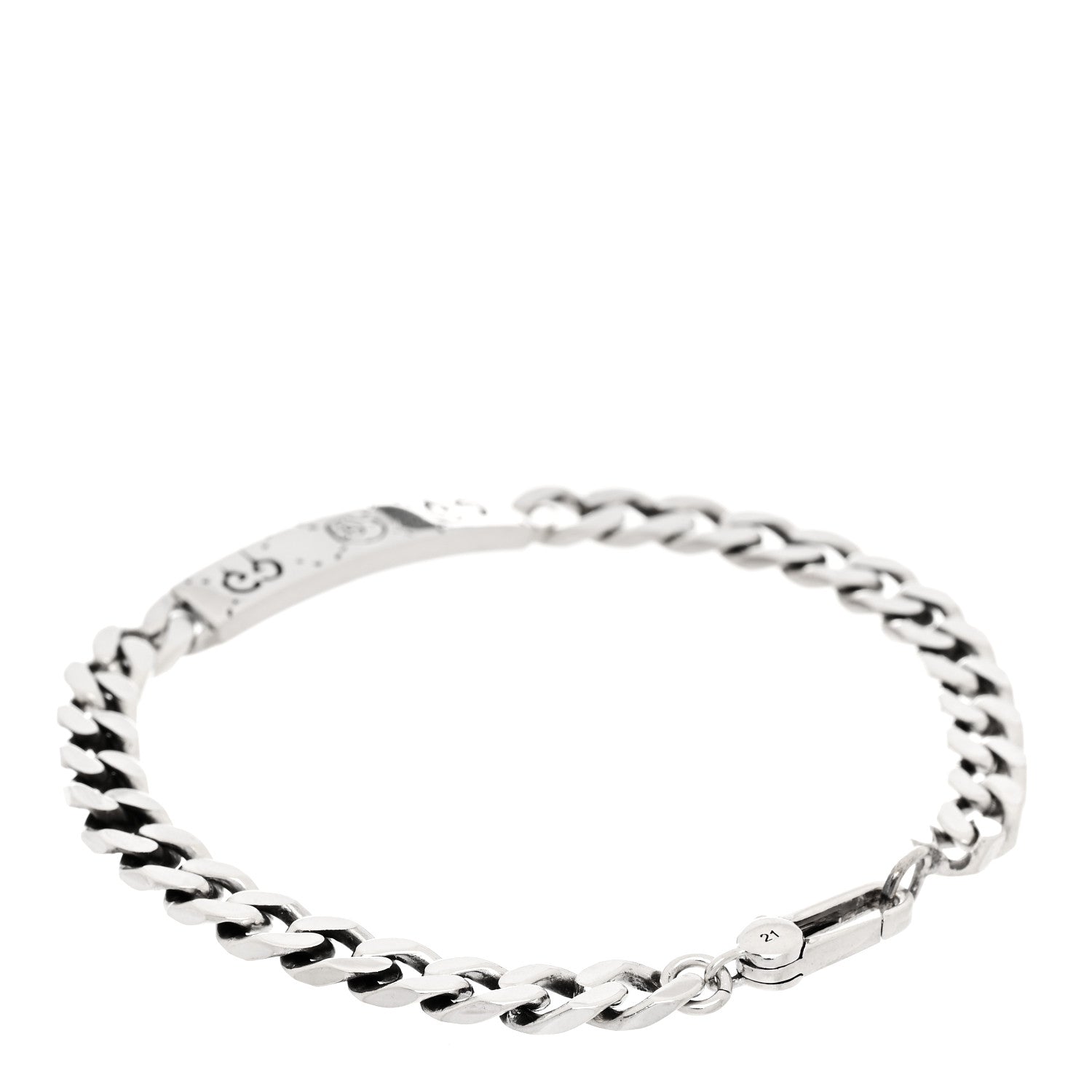 Gucci Sterling Silver GucciGhost Hamlet Skull ID Chain Bracelet 2 of 4