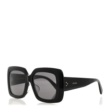 Celine Acetate Rectangular Bold 3 Dots Sunglasses CL40263F Black 1 of 7
