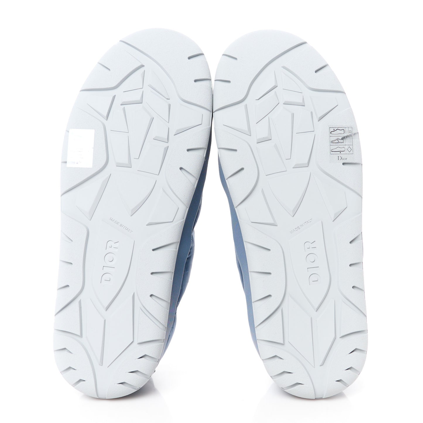 Nylon Oblique Mens Puffy Slippers 42 Blue