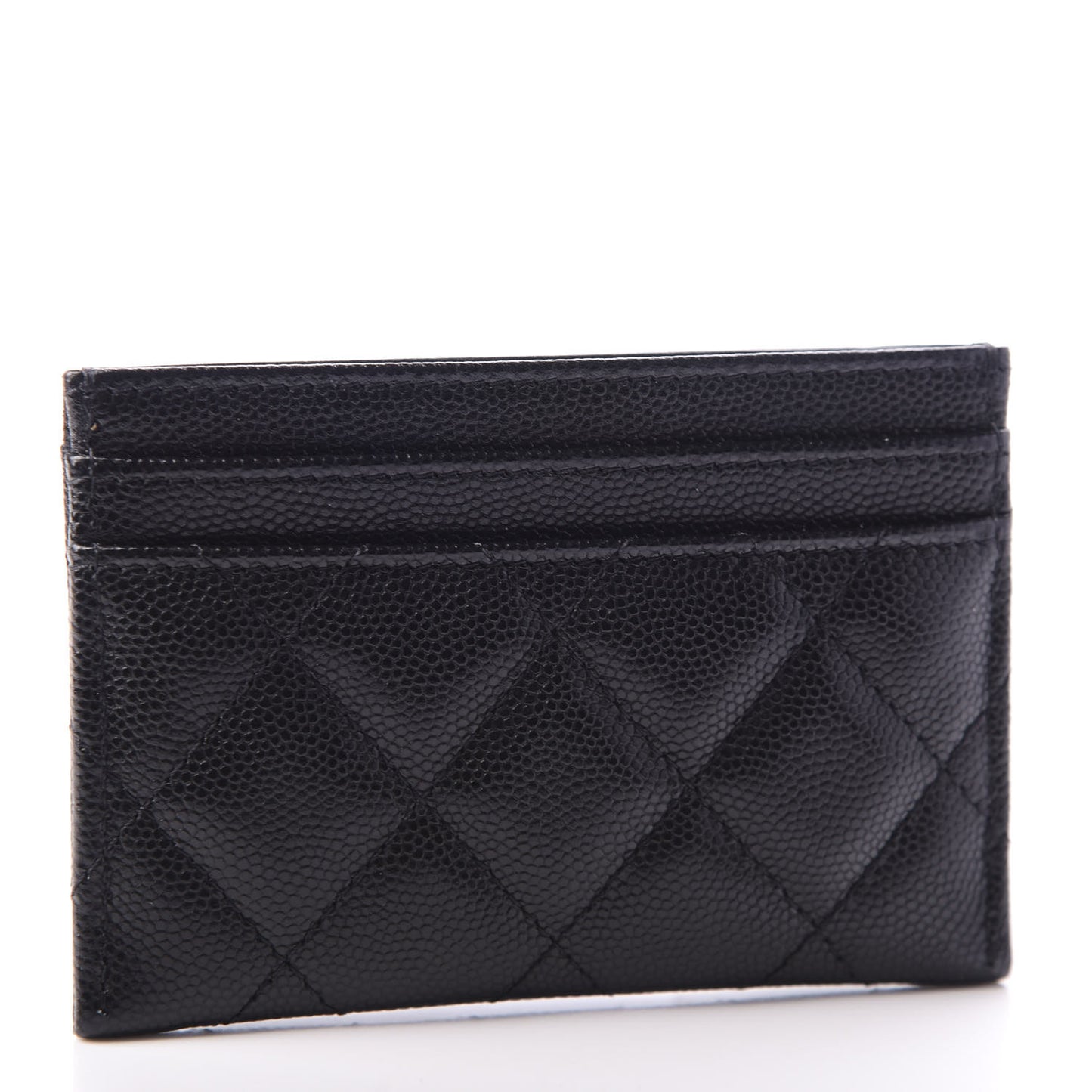 Caviar Quilted My Everything Card Holder Black