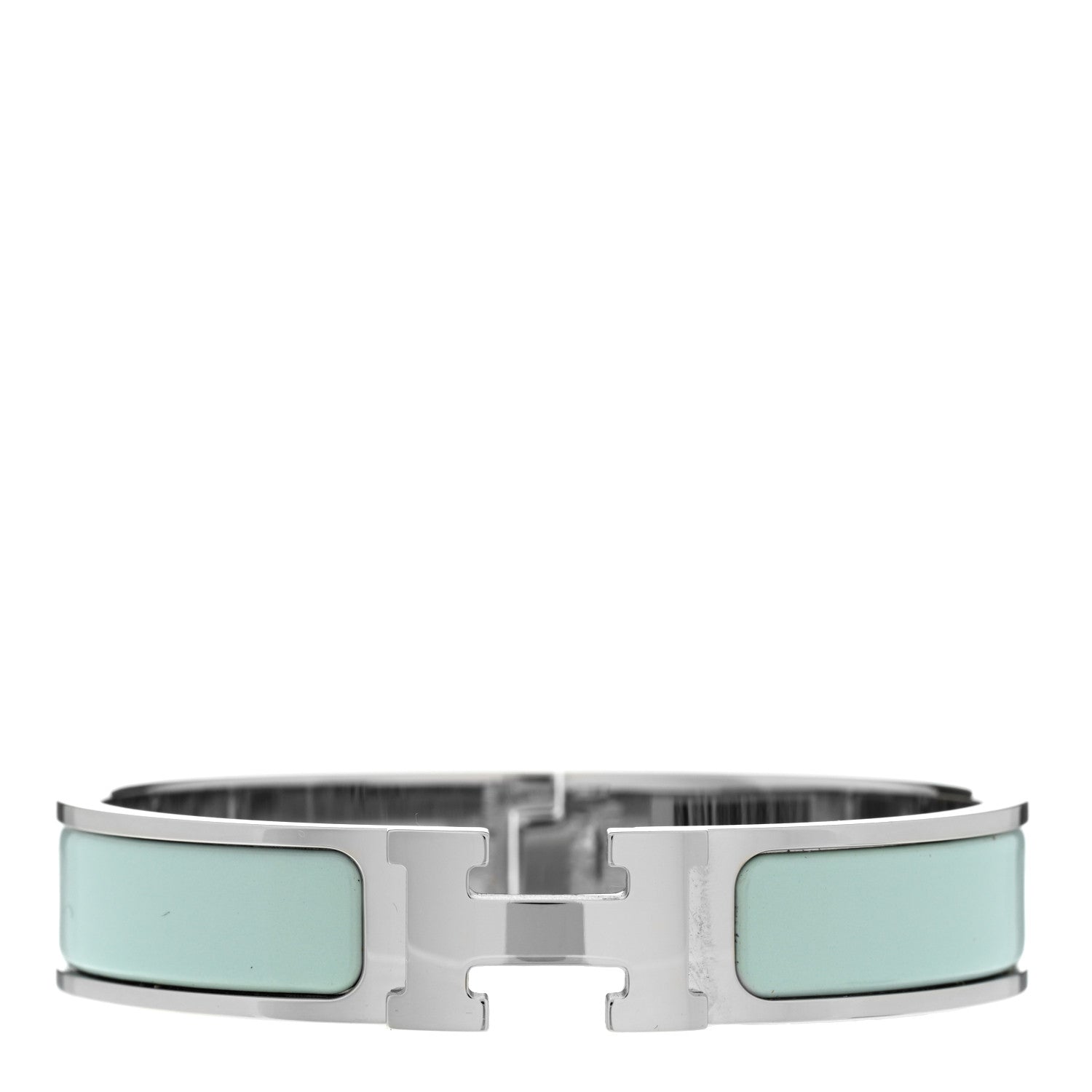 Hermes Enamel Narrow Clic Clac H Bracelet GM Lagon 1 of 4