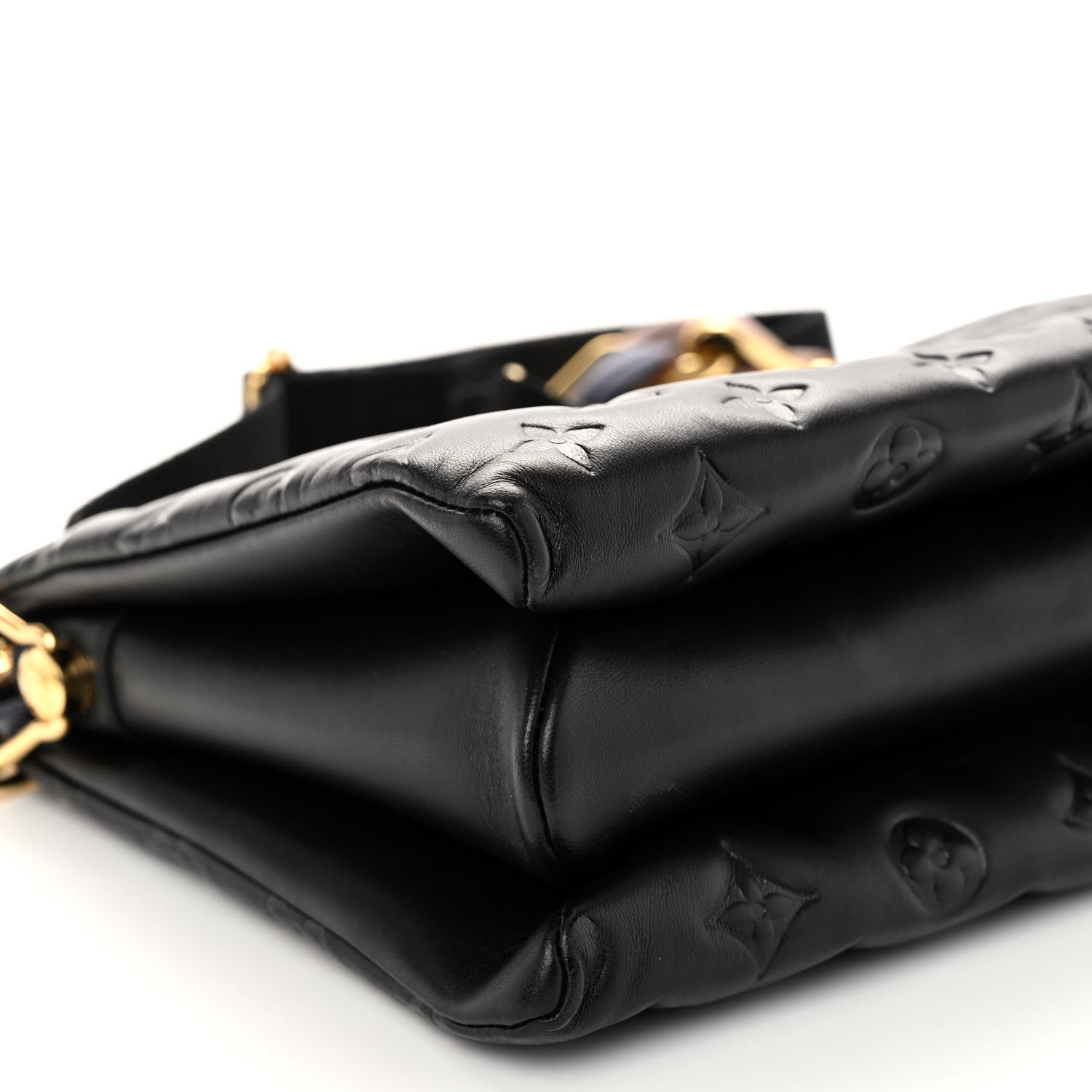 Louis Vuitton Lambskin Embossed Monogram Scarf Coussin PM Black 11 of 13