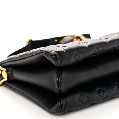 Louis Vuitton Lambskin Embossed Monogram Scarf Coussin PM Black 11 of 13