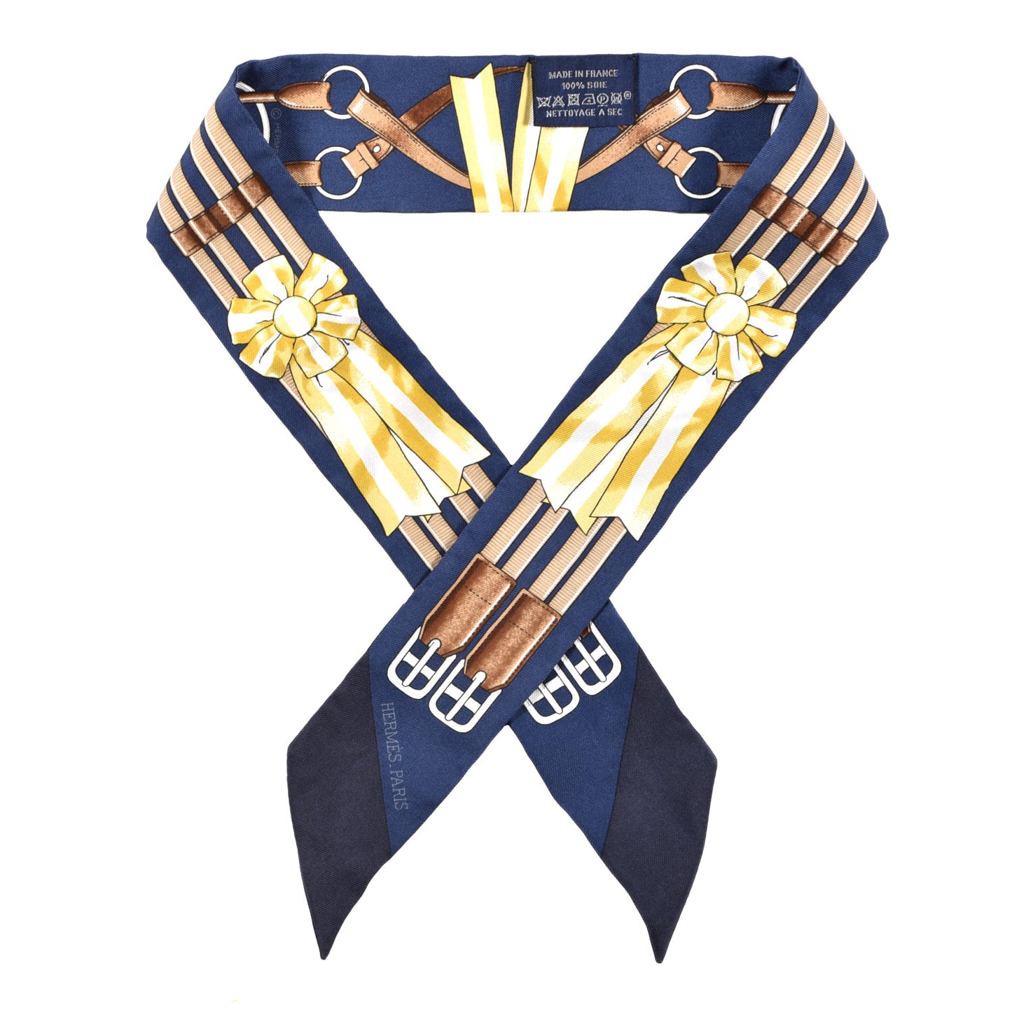 Silk Jumping Twilly Marine Gold Brun