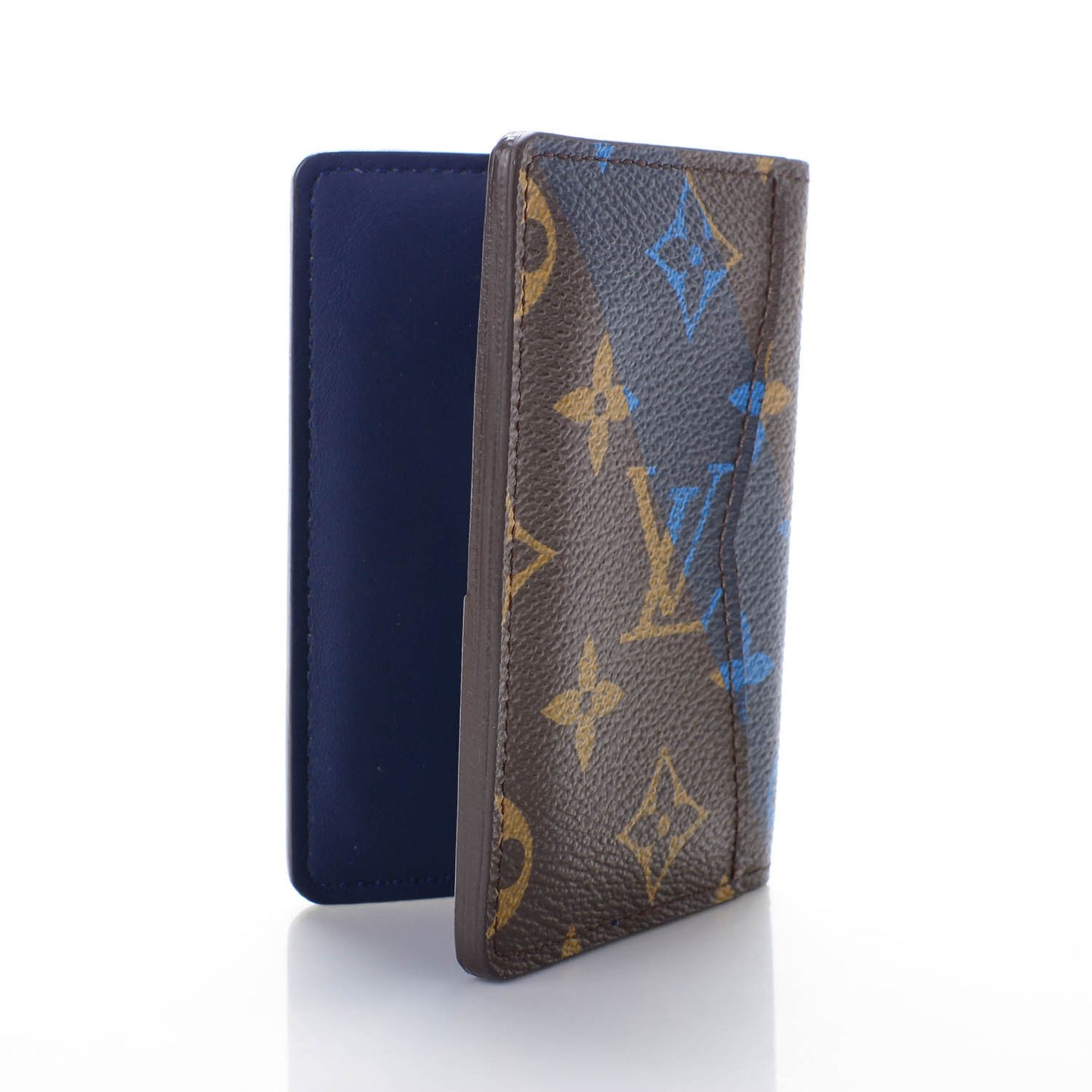 Monogram V Pocket Organizer NM Blue