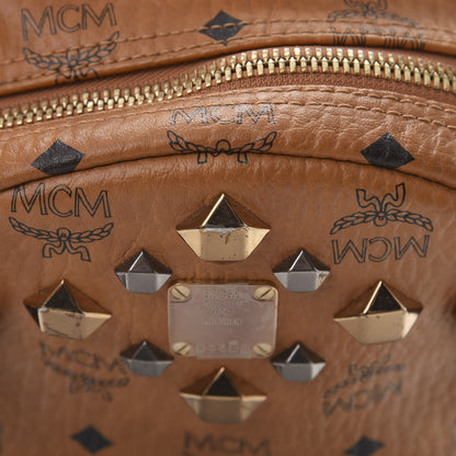 MCM Visetos Studded Small Dual Stark Backpack Cognac 12 of 14
