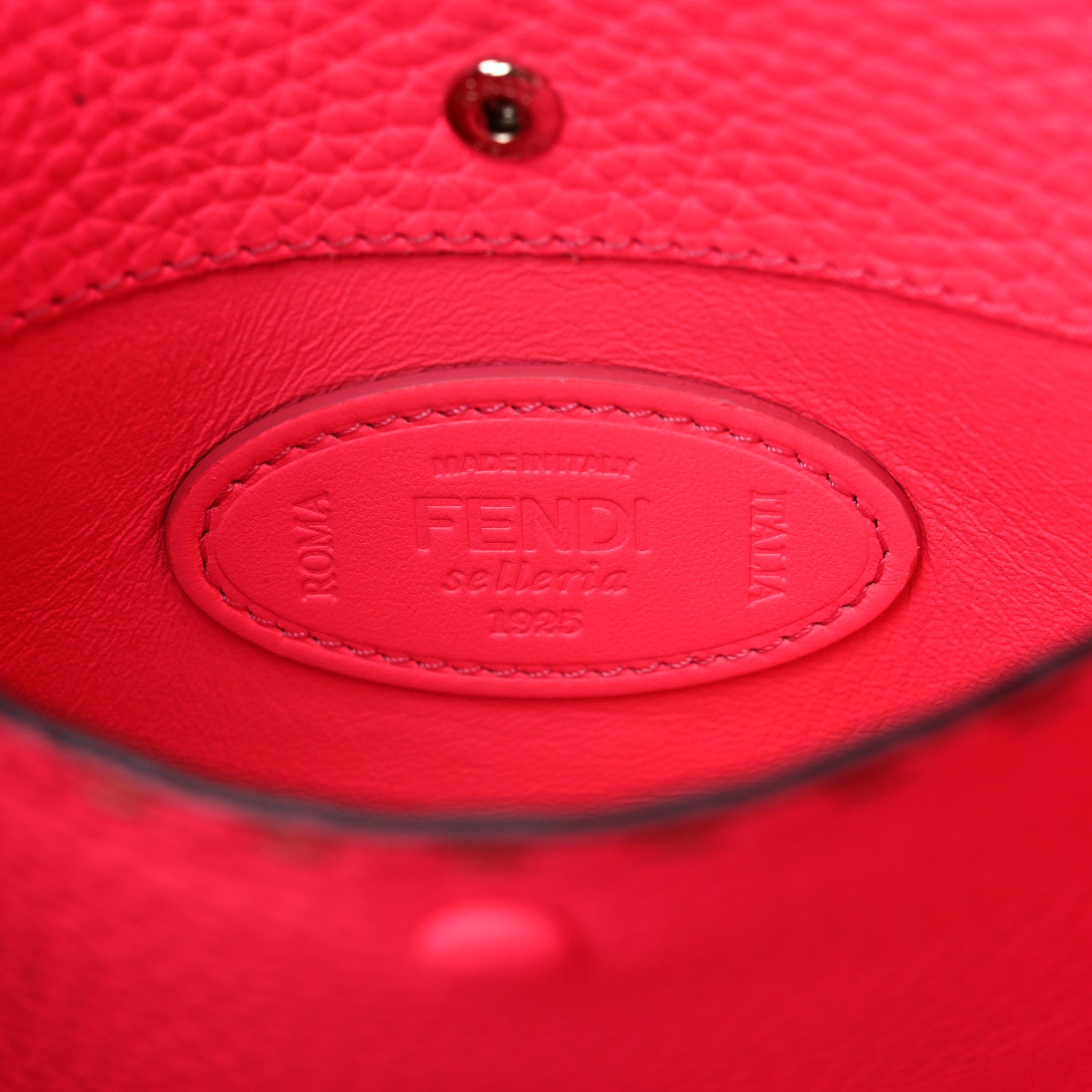 Fendi Cuoio Romano Selleria Medium Peekaboo X-Lite Fiamma Rosso 6 of 11
