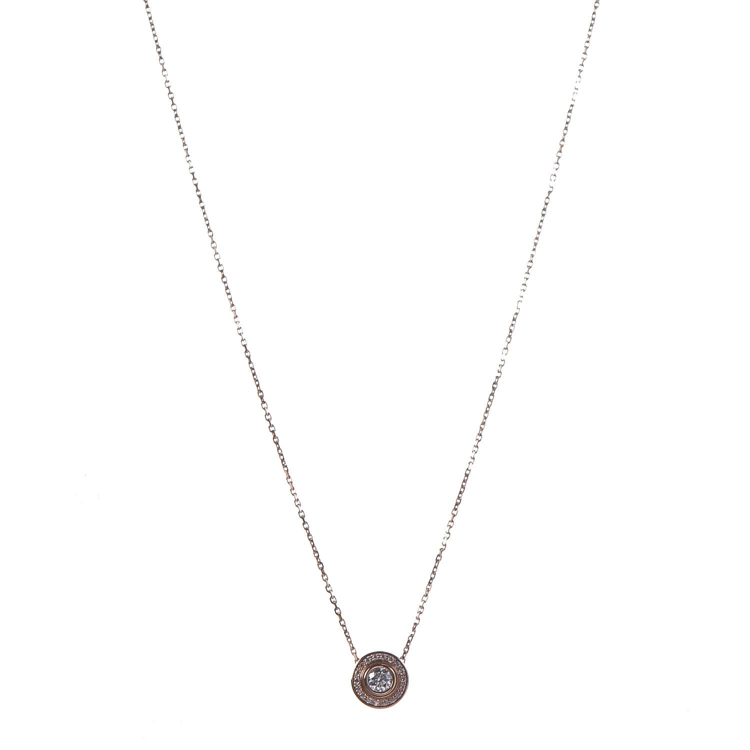 Cartier 18K Pink Gold Diamond D'Amour Pave Necklace 1 of 8