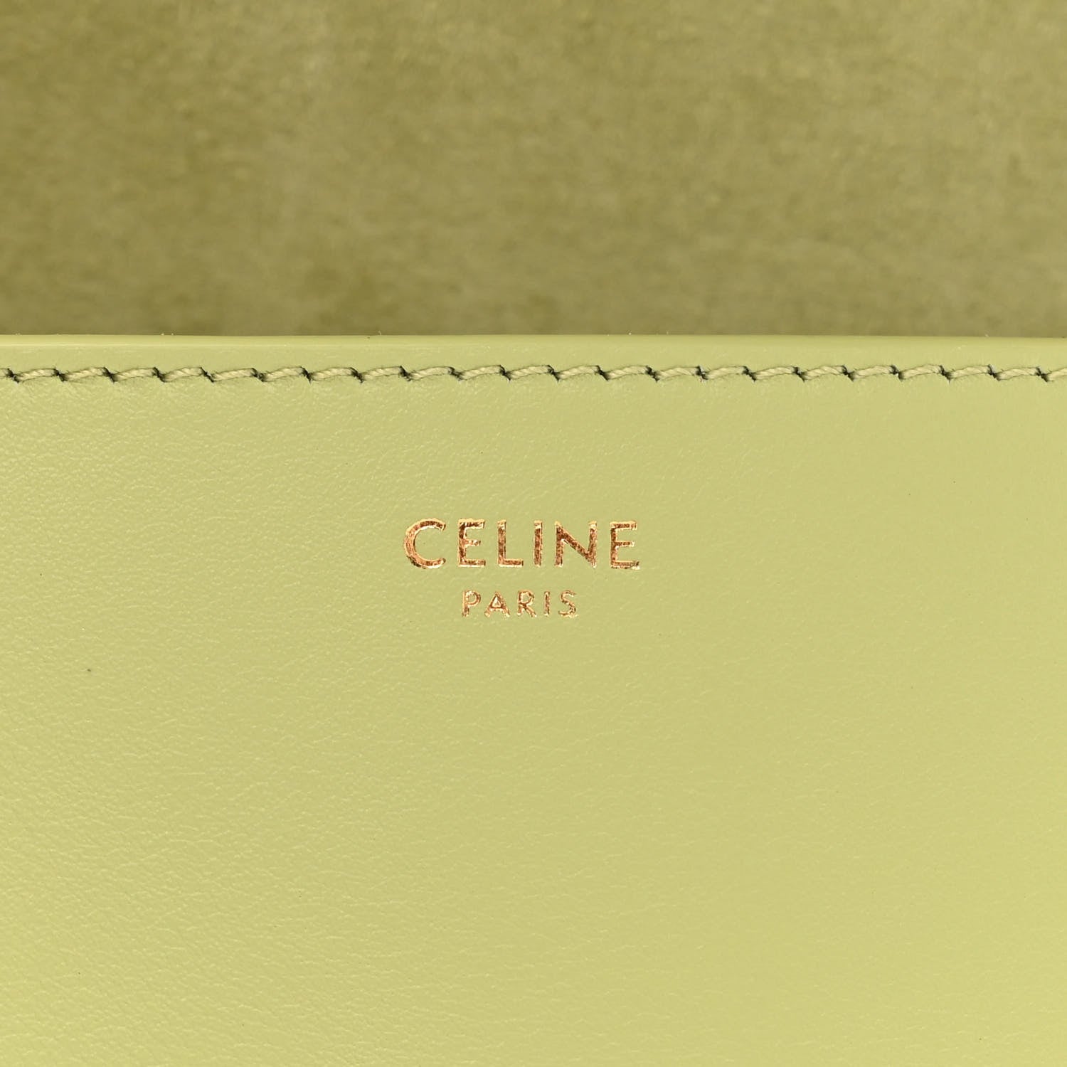Celine Smooth Calfskin Cuir Triomphe Folco Crossbody Bag Light Jade 6 of 11