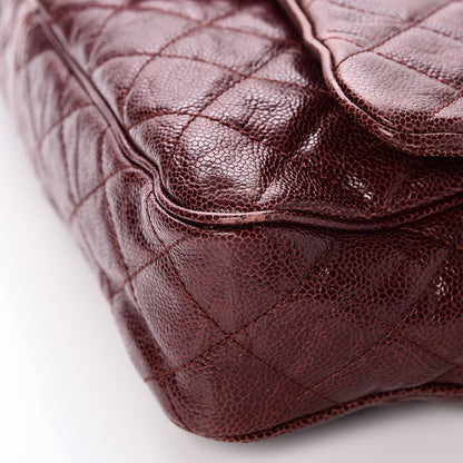 Chanel Crumpled Grained Calfskin Quilted Large Shiva Flap Bordeaux 8 of 11