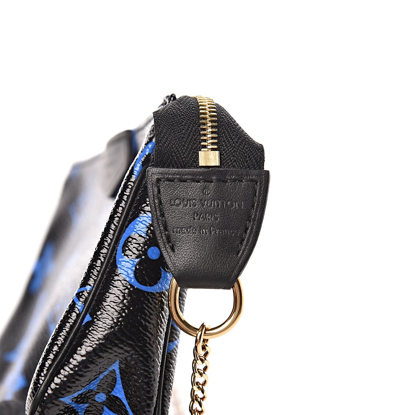 Colored Monogram Mini Pochette Accessories Blue Black