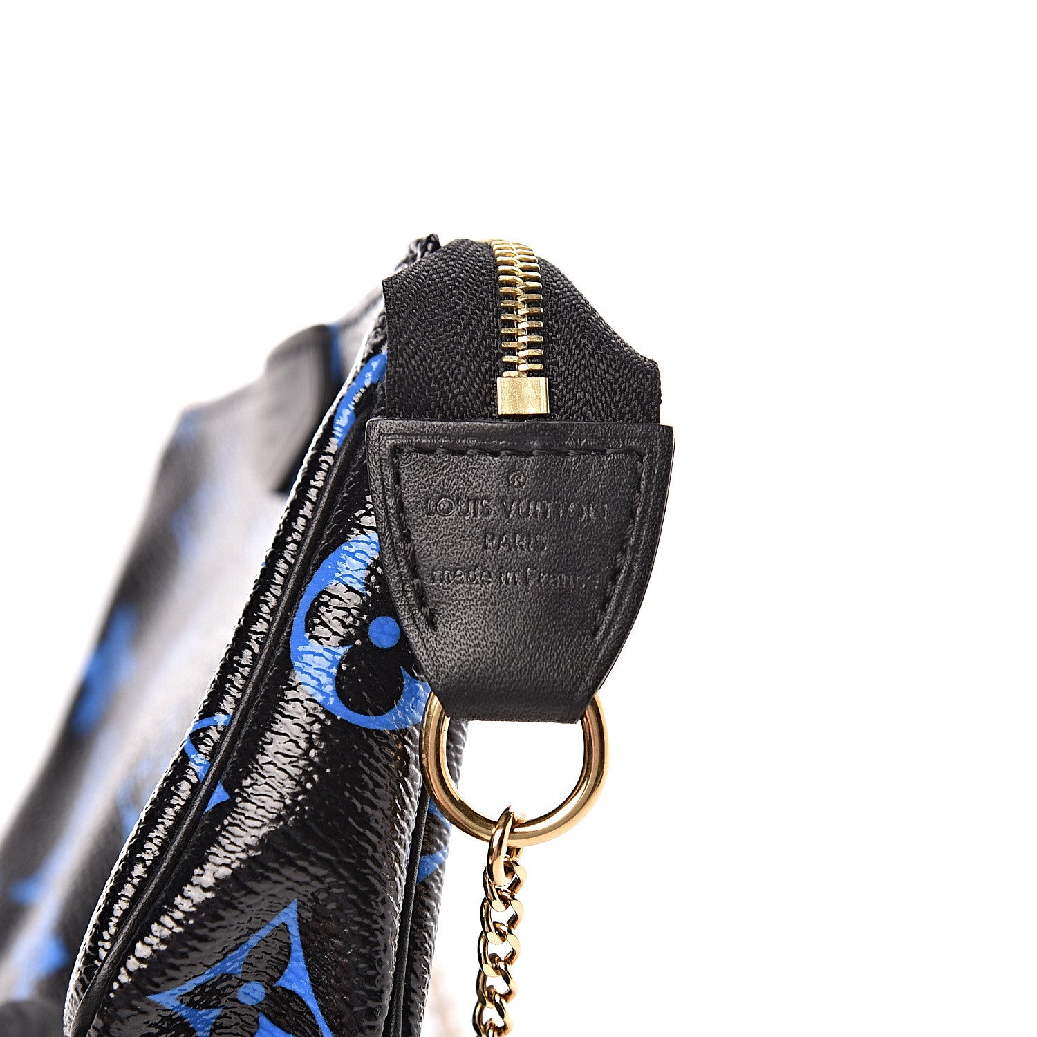 Louis Vuitton Colored Monogram Mini Pochette Accessories Blue Black 7 of 10