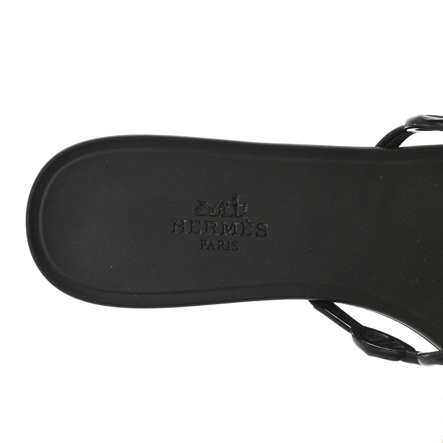 Hermes Rubber Chaine d'Ancre Rivage Sandals 36 Black 5 of 8