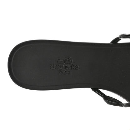 Hermes Rubber Chaine d'Ancre Rivage Sandals 36 Black 5 of 8