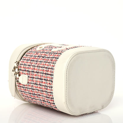 Chanel Tweed Lambskin Timeless Vanity Cosmetic Case White 4 of 12