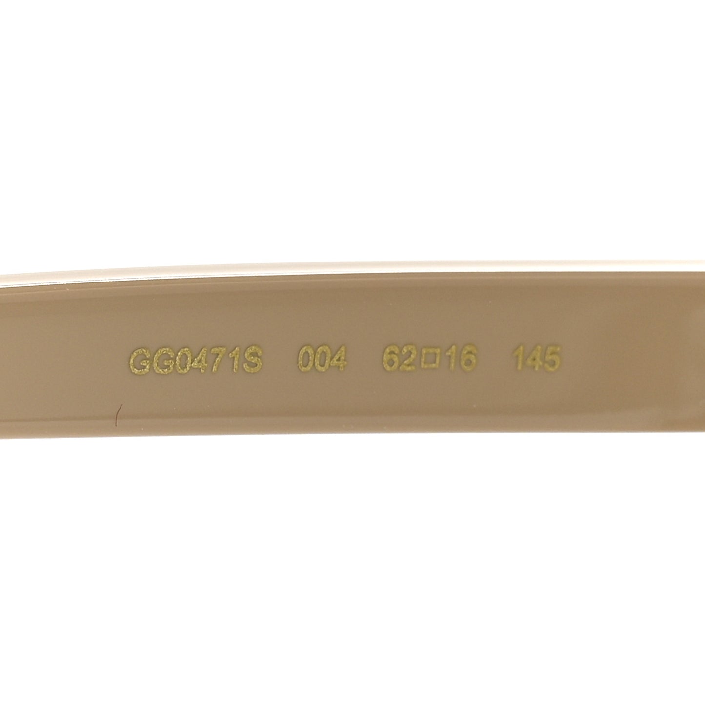 Acetate Oversize Square Frame GG0471S Sunglasses Light Beige