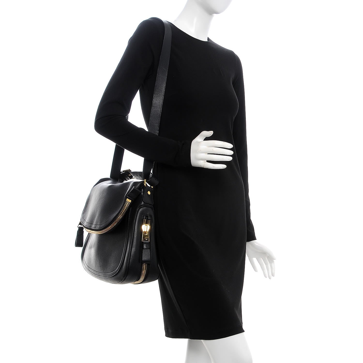 Tom Ford Pebbled Calfskin Large Jennifer Black 2 of 7