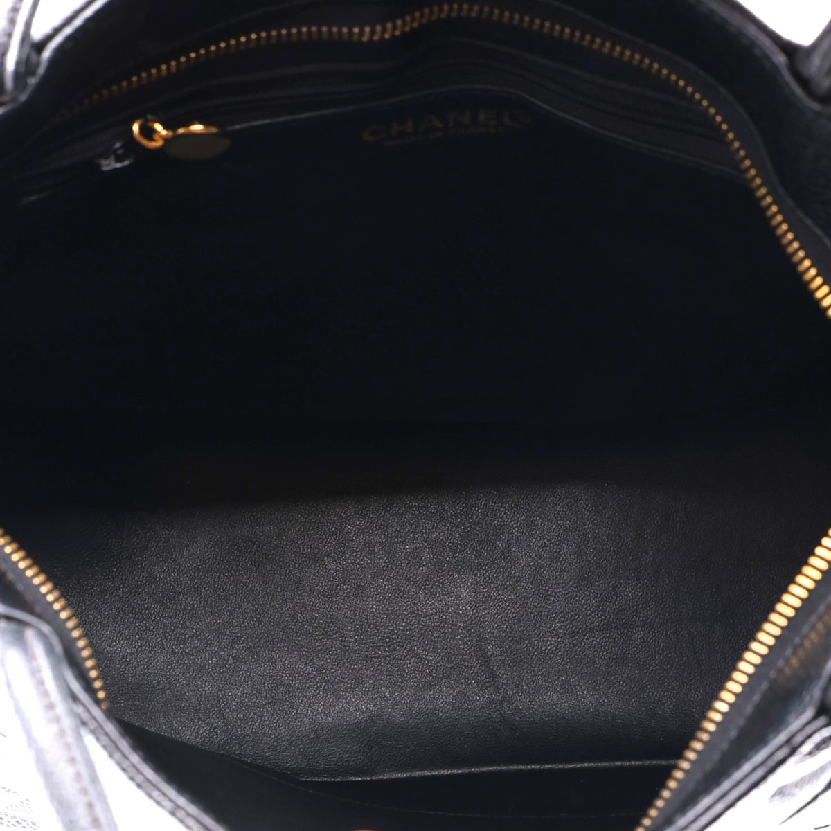 Caviar Quilted Medallion Tote Black