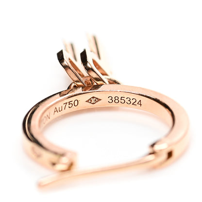 Louis Vuitton 18K Pink Gold Lockit Hoop Earrings 5 of 6