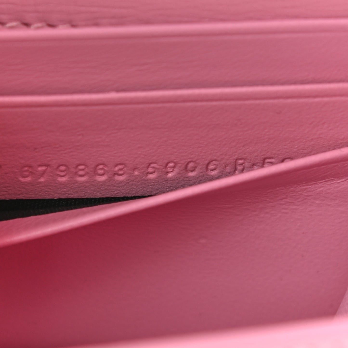Calfskin Stripe Embossed Gossip Chain Bag XS Candy Pink