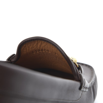Gucci Soft Clove Calfskin Web Mens Horsebit Driver Loafers 8.5 Cocoa 8 of 8
