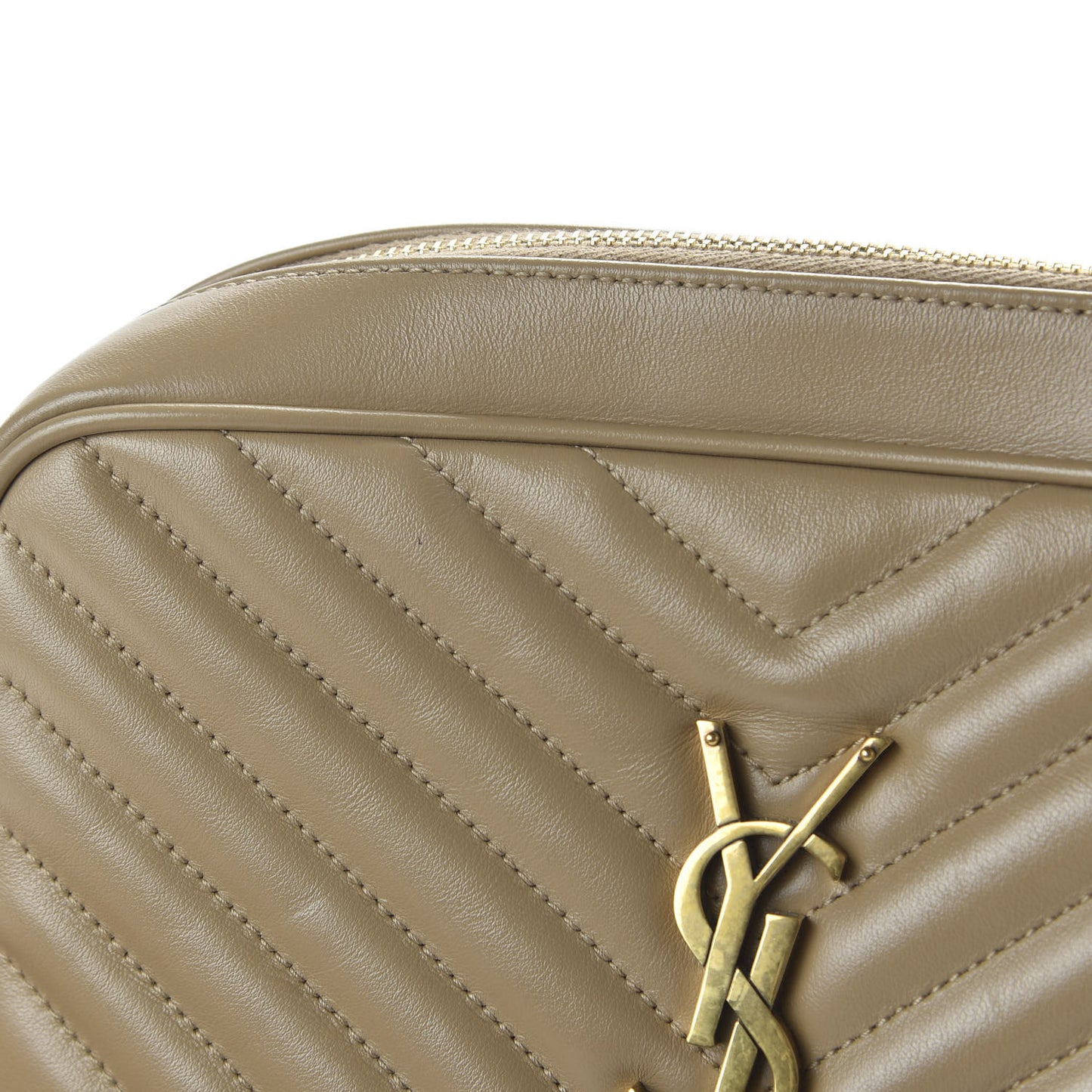 Calfskin Matelasse Monogram Lou Camera Bag Dark Latte