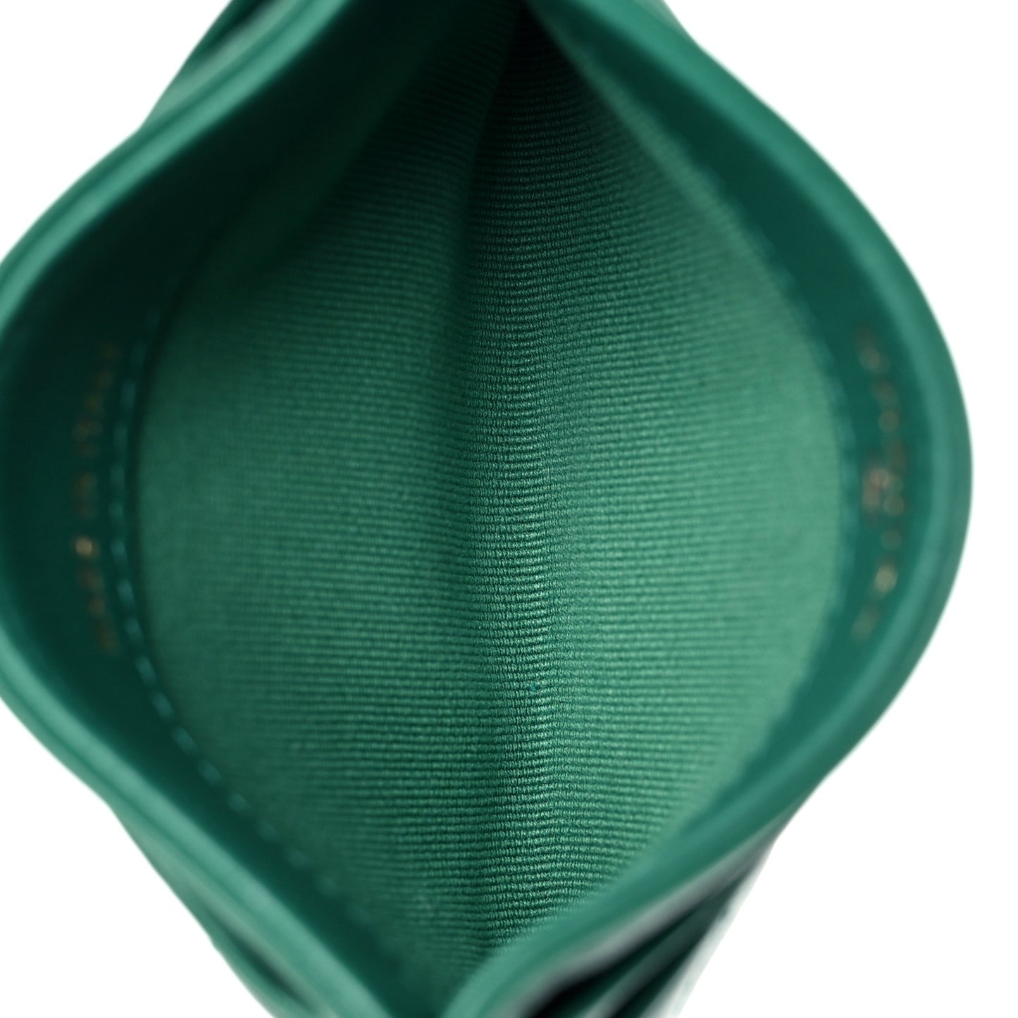 Lambskin Quilted Card Holder Green