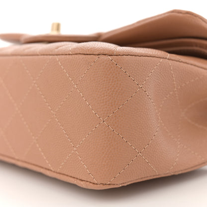 Chanel Caviar Quilted Small Double Flap Light Brown 11 of 12