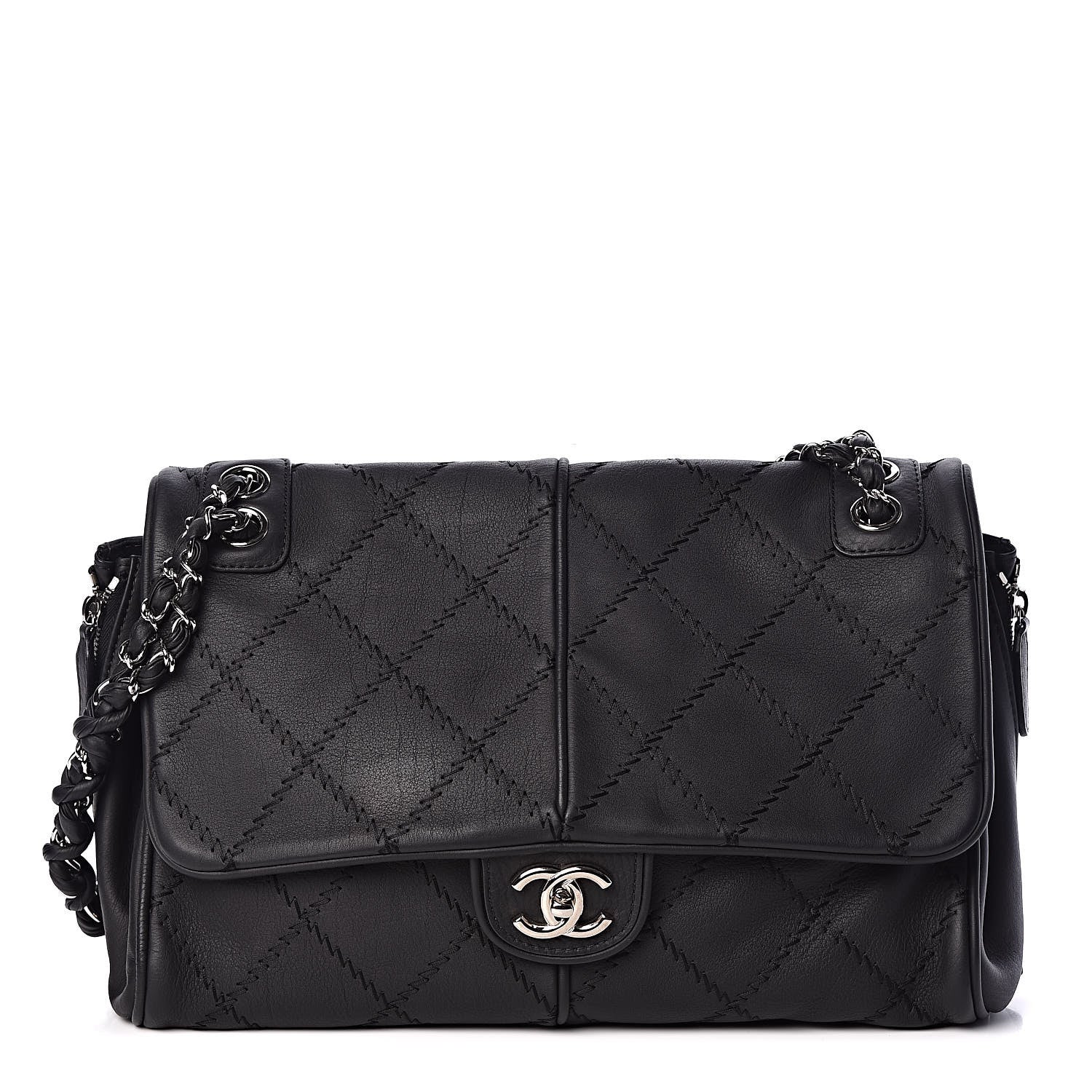 Chanel Calfskin Large Darjeeling Flap Black 1 of 9