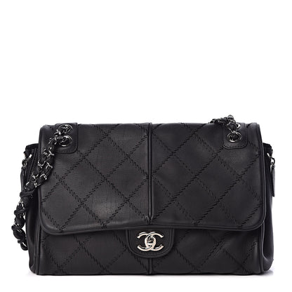Chanel Calfskin Large Darjeeling Flap Black 1 of 9