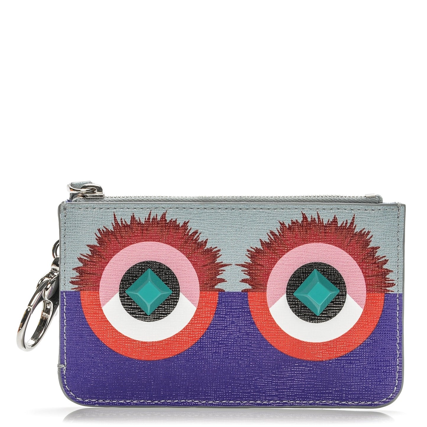 Vitello Elite Studded Hypnoteyes Coin Pouch Key Case Polvere Multicolor