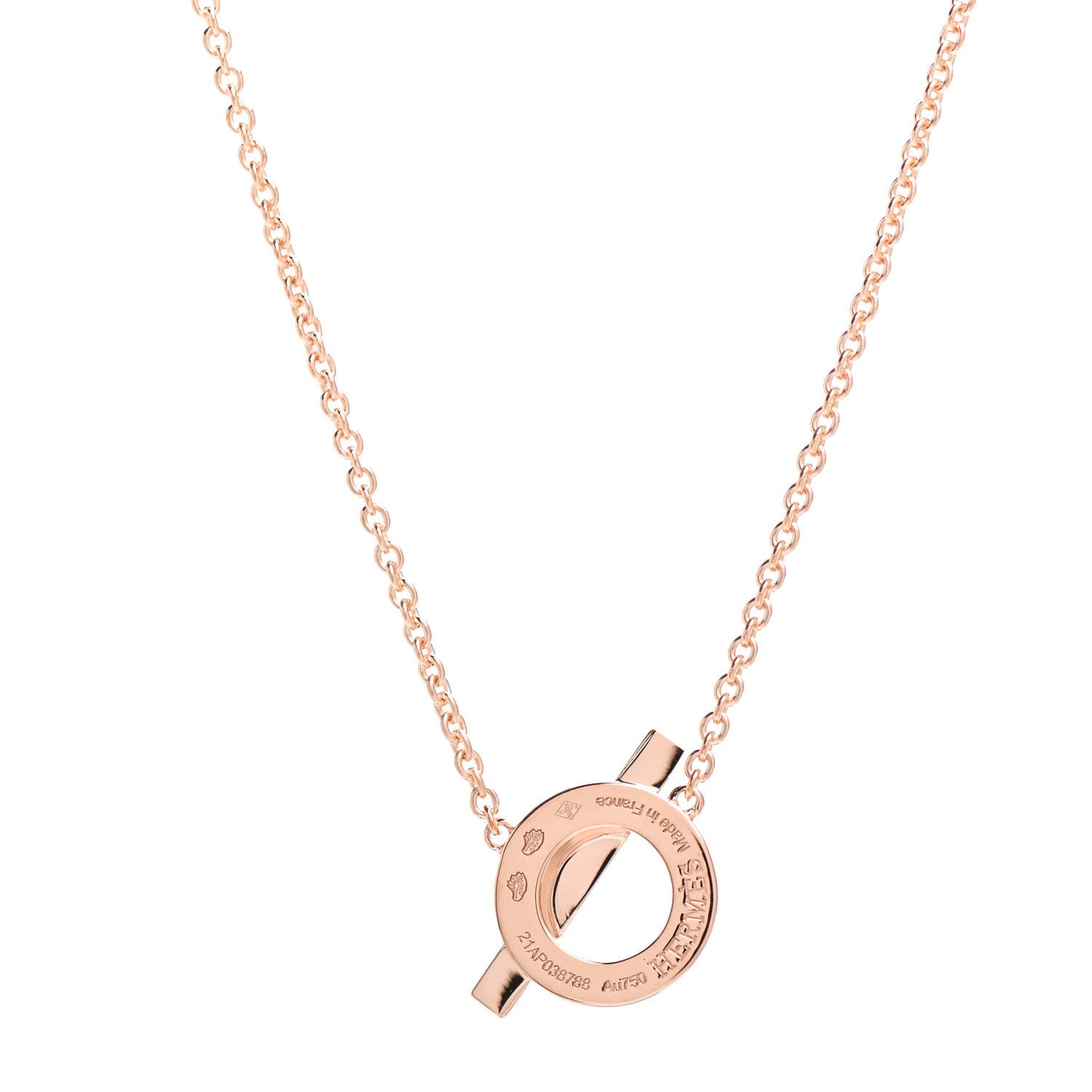 18K Rose Gold Diamond Finesse Pendant Necklace