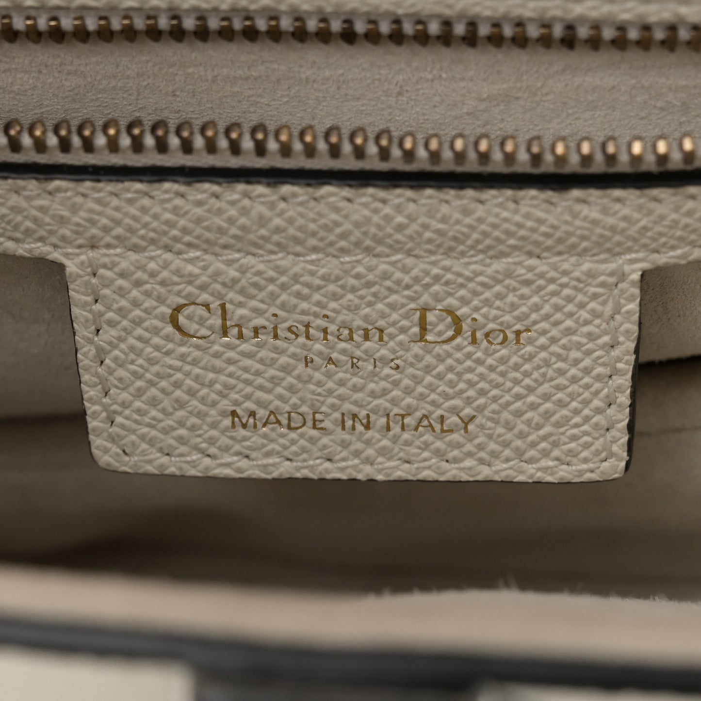Grained Calfskin Saddle Bag White