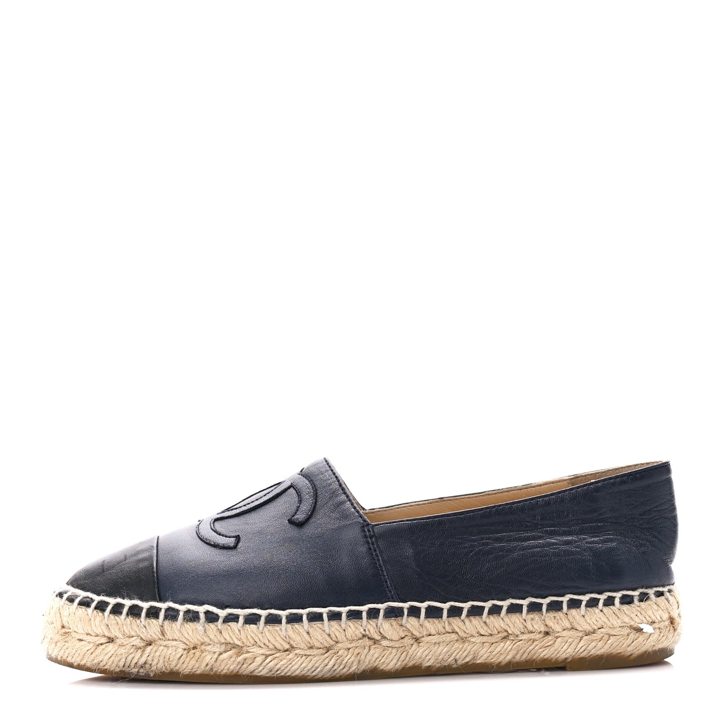 Lambskin CC Espadrilles 35 Navy Black