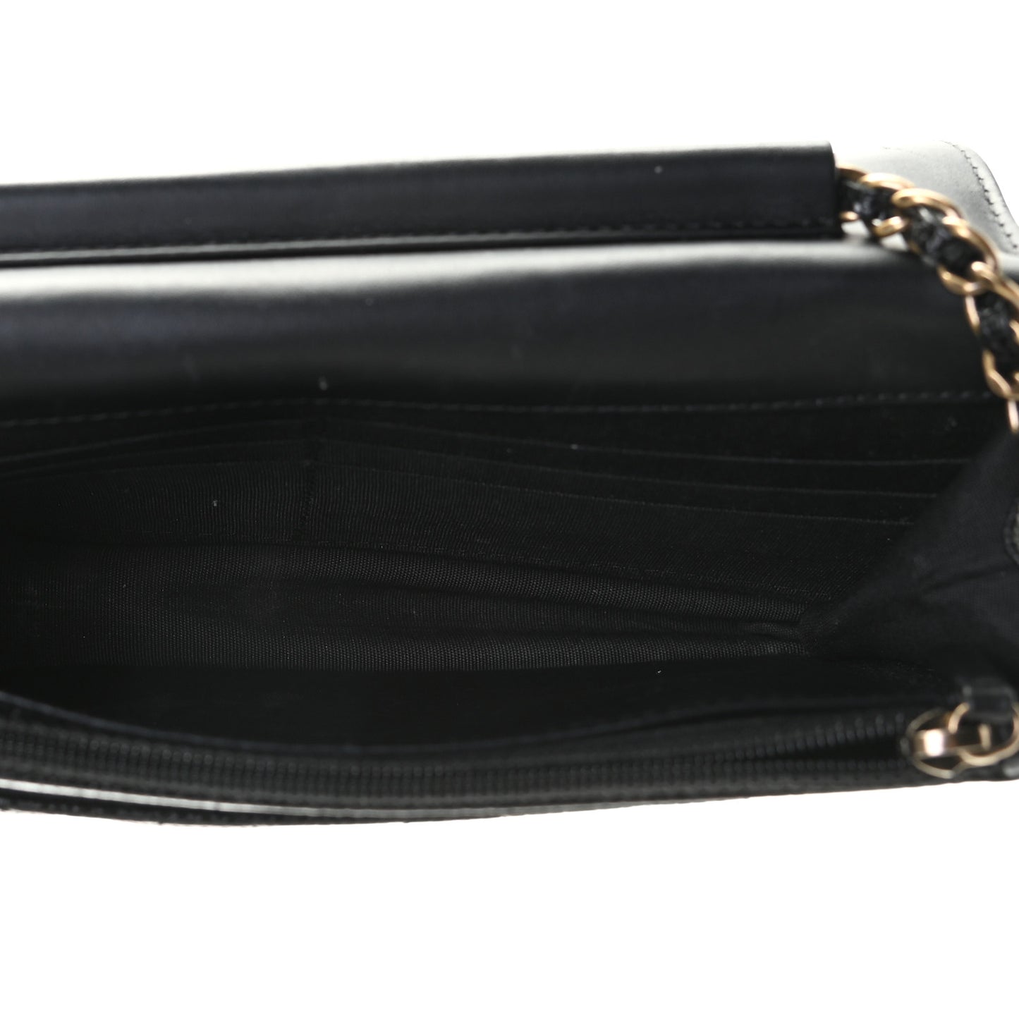 Caviar Quilted Boy Wallet On Chain WOC Black