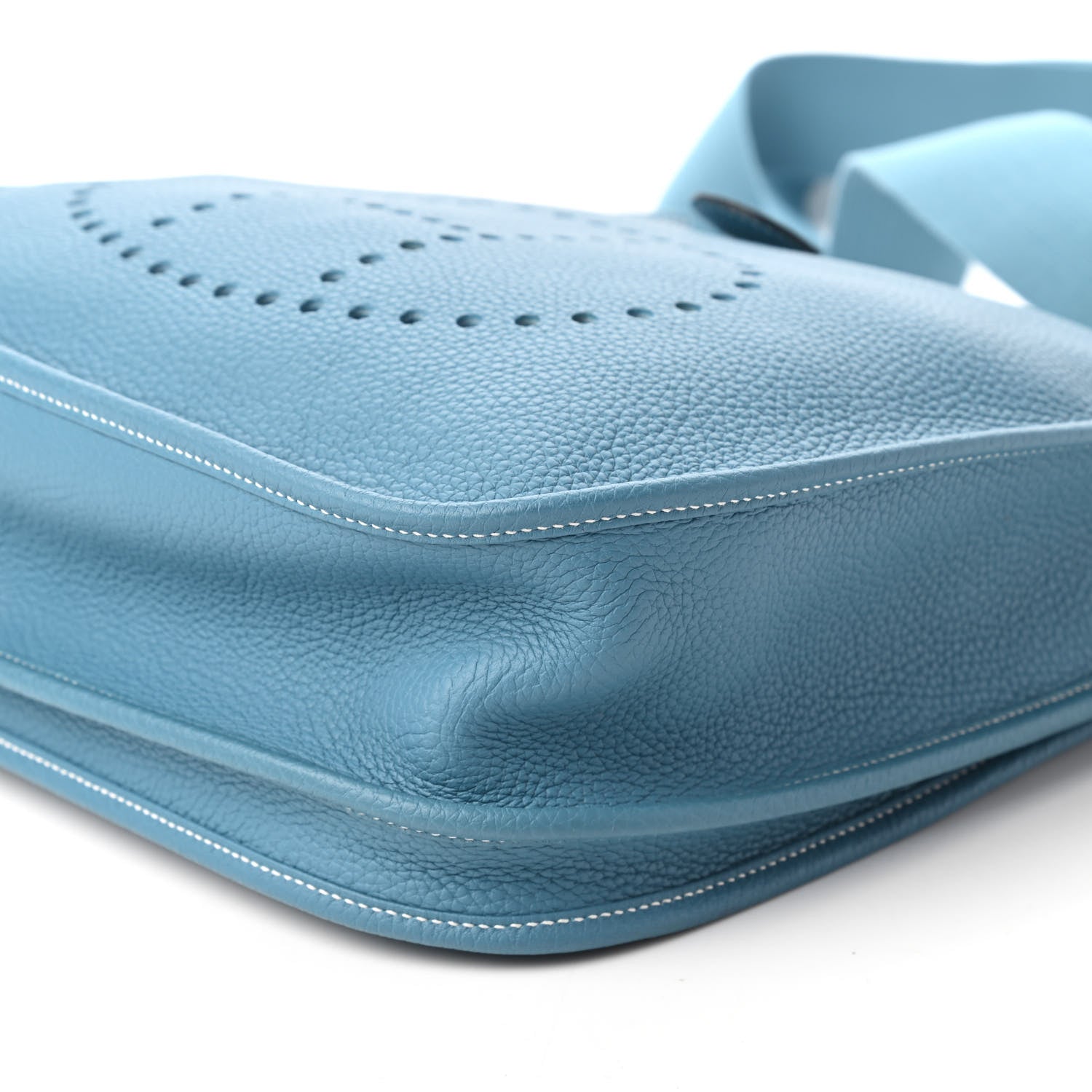 Hermes Taurillon Clemence Evelyne III GM Blue Jean 7 of 10