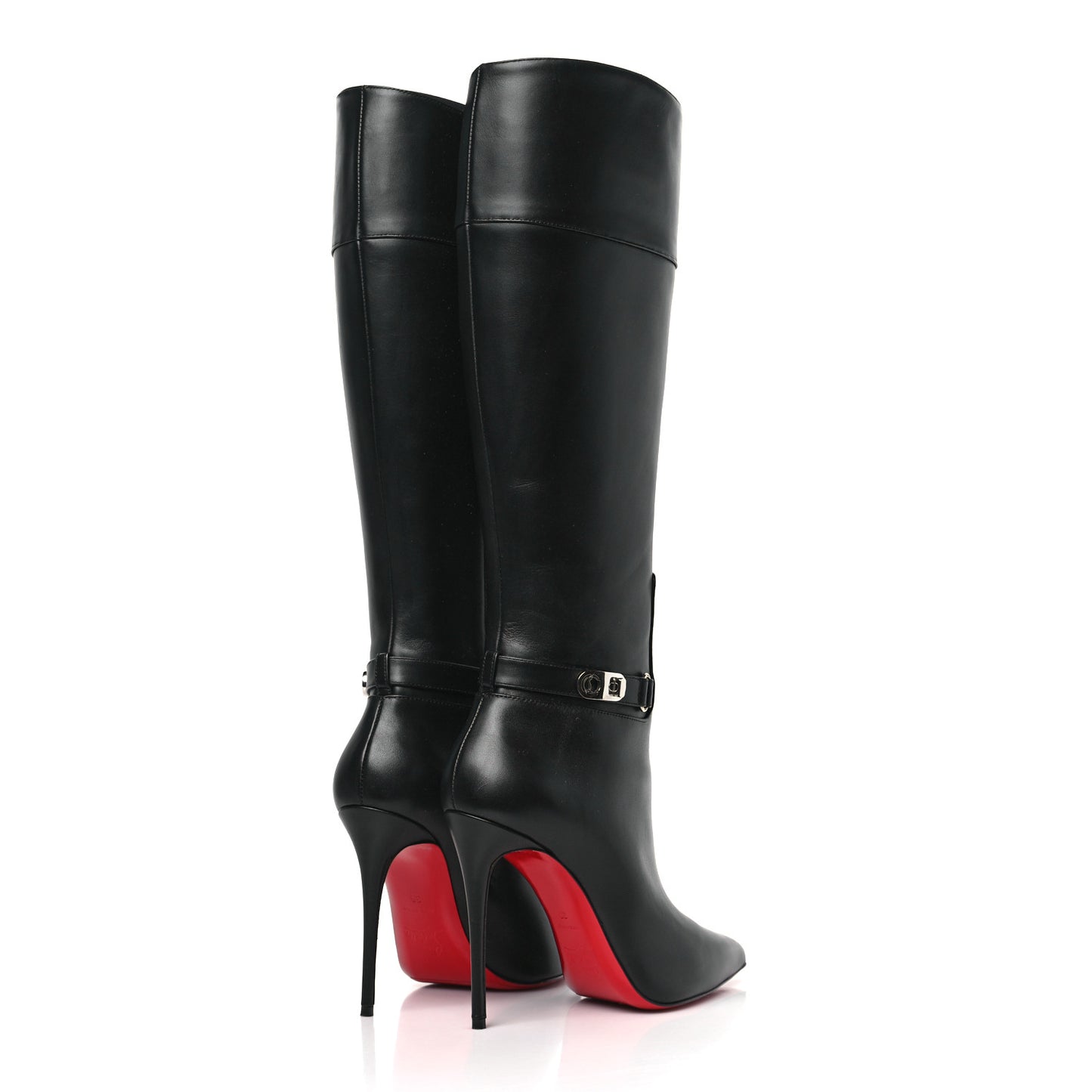 Calfskin Lock Kate Botta 100 Knee High Boots 39 Black