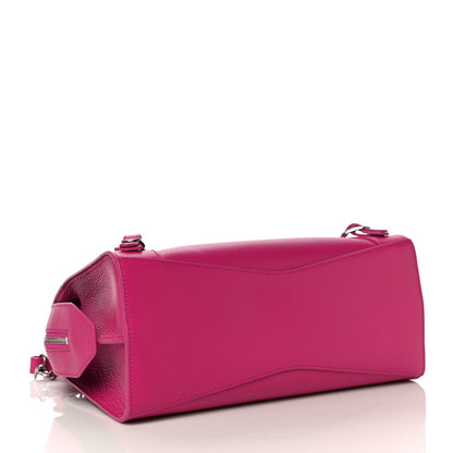 Balenciaga Grained Calfskin Neo Classic Silver Hardware S City Fuchsia 4 of 9
