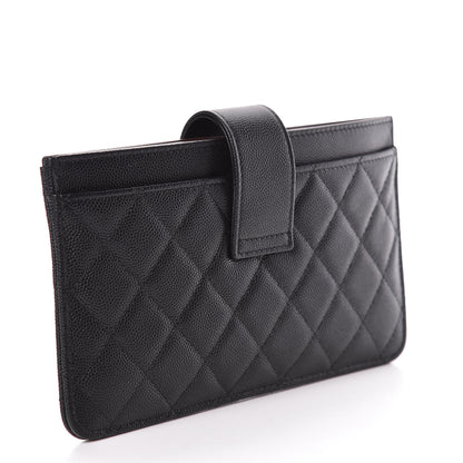 Chanel Caviar Quilted Classic Strap Pouch Black 3 of 11