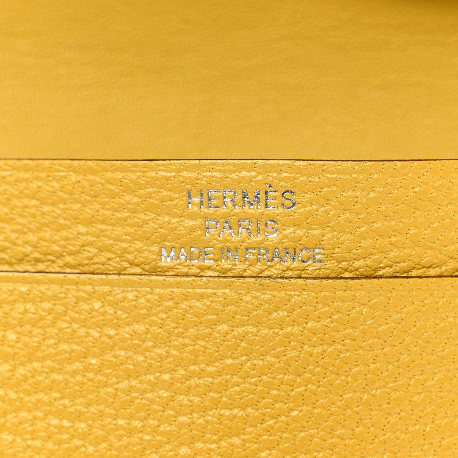 Hermes Chevre Mysore Bearn Card Holder Wallet Sun 7 of 9