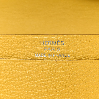 Hermes Chevre Mysore Bearn Card Holder Wallet Sun 7 of 9