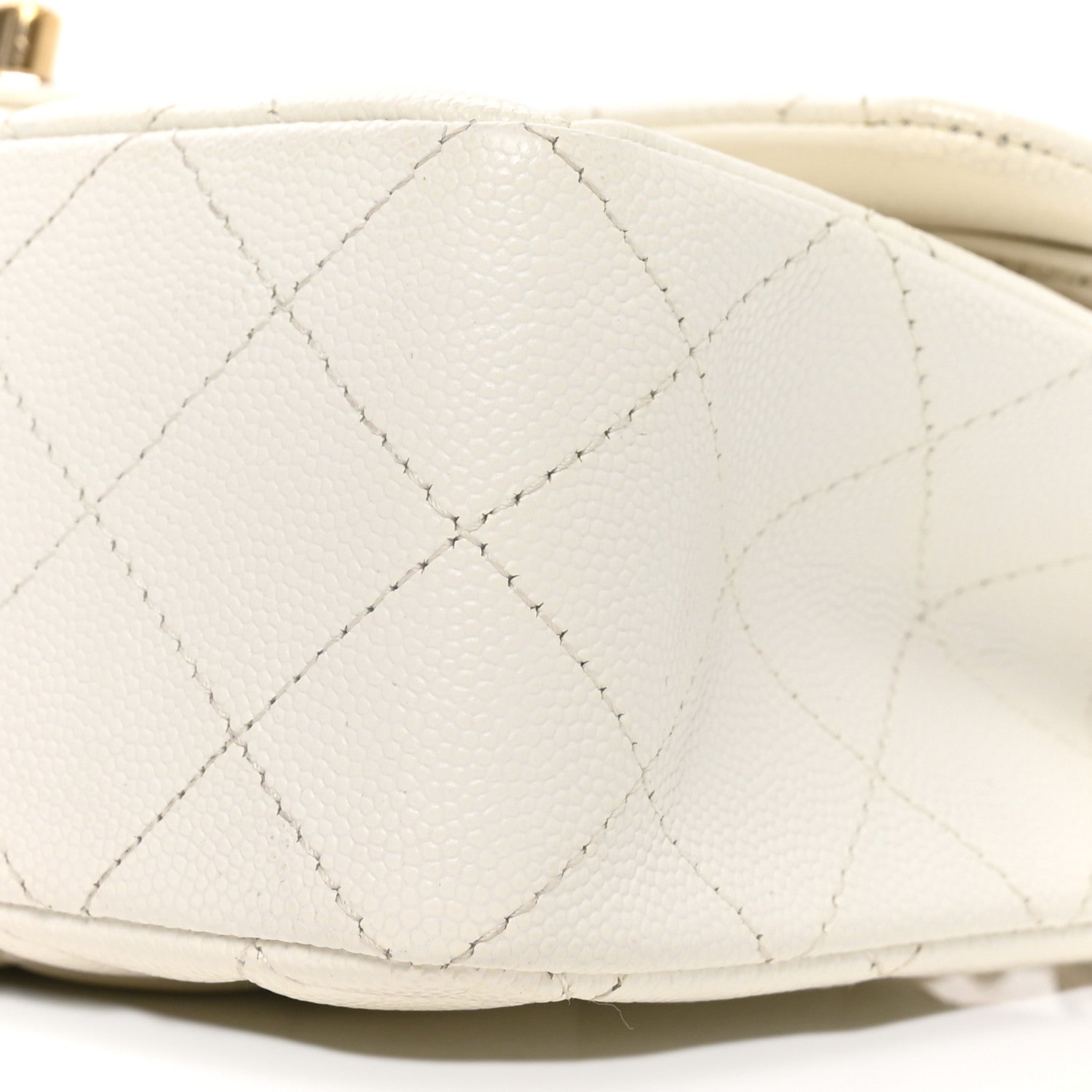Chanel Caviar Quilted Small Double Flap White 9 of 10