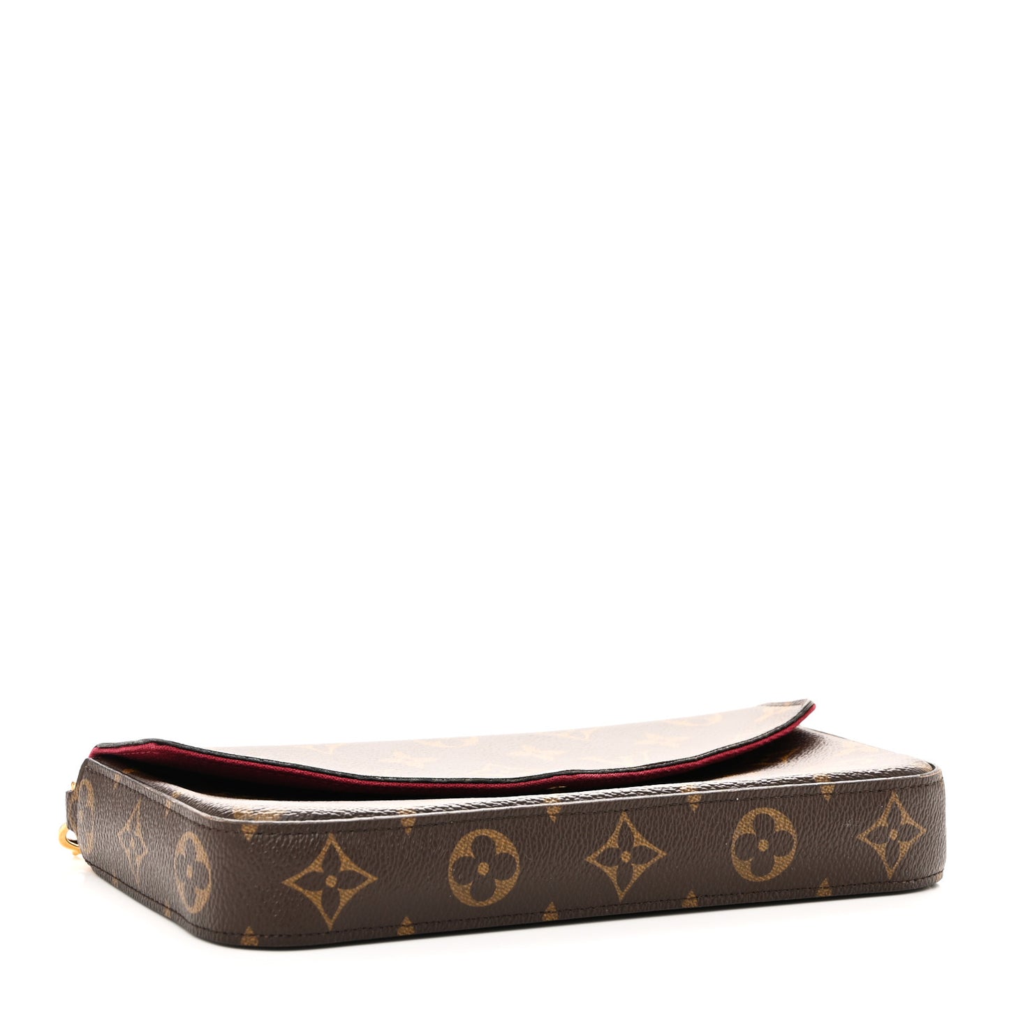 Monogram Pochette Felicie Chain Wallet Fuchsia