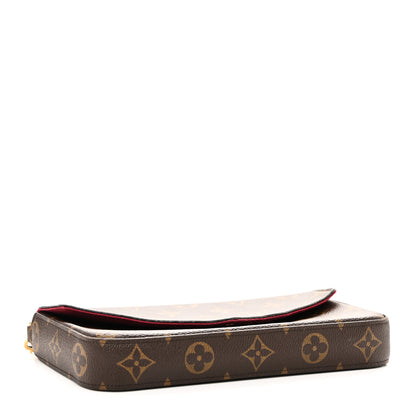 Louis Vuitton Monogram Pochette Felicie Chain Wallet Fuchsia 5 of 11